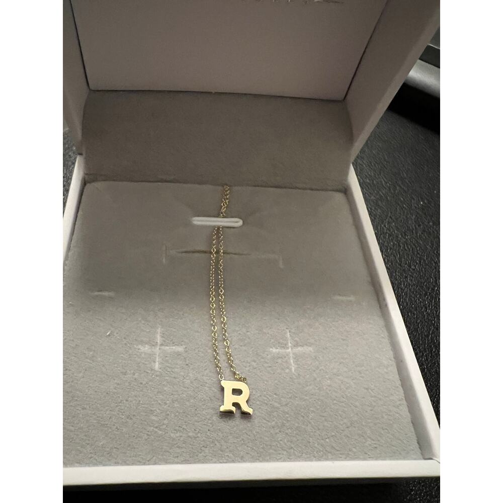 Zoe Lev “R” 14K gold necklace NEVER WORN